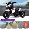 12V Electric Kids Motorcycle for 3-8 Year Old Boys Girls, 3-Wheel Ride-On Toy Motorbike with Lighting Wheels, Music Player (Connect with Phone) and Hand Drive (White) view 3
