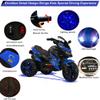 12V Electric Kids Motorcycle for 3-8 Year Old Boys Girls, 3-Wheel Ride-On Toy Motorbike with Lighting Wheels, Music Player (Connect with Phone) and Hand Drive (Blue-2) view 4