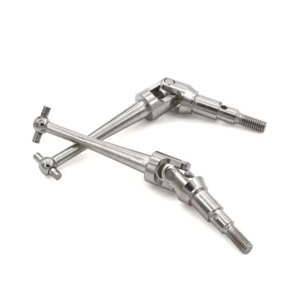 AQWBTYD Compatible with H16 16207 16208 16209 16210 14209 14210 1/16 RC Car Upgrade Parts Accessories 2pcs Metal Drive Shaft CVD Driveshaft RC Assortment(Silver)