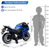 12V Electric Ride On Motorcycle for Kids, Training Wheels, Full Hand Drive Motorbike Toy, Perfect for Boys and Girls (3-8 Yrs) (Blue) view 3