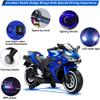 12V Electric Ride On Motorcycle for Kids, Training Wheels, Full Hand Drive Motorbike Toy, Perfect for Boys and Girls (3-8 Yrs) (Blue) view 4