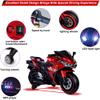 12V Electric Ride On Motorcycle for Kids, Training Wheels, Full Hand Drive Motorbike Toy, Perfect for Boys and Girls (3-8 Yrs) (RED) view 4