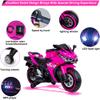 12V Electric Ride On Motorcycle for Kids, Training Wheels, Full Hand Drive Motorbike Toy, Perfect for Boys and Girls (3-8 Yrs) (Pink) view 3