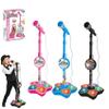 Kids Microphone with Stand, Karaoke Microphone for Kids, The All-in-One, Got Built-in Music, Colorful Lights, Echo Effects, Toddler Microphones, for Christmas and Birthday Girls and Boys (3Set) view 1
