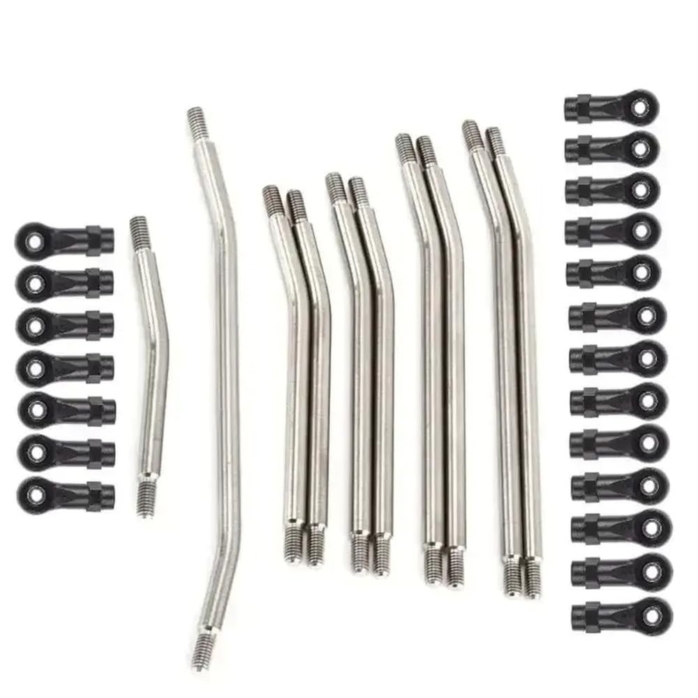 10Pcs Set Metal Link Set Plastic Rod End Compatible with 1 10 RC Crawler Car II 90046 Compatible with RC Car Parts Works with 1 10 Scale Models Compatible with 90046