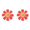 8.9 * 8.9cm Bohemian Fabric Simulation Flower Earrings,red,8.9 * 8.9cm view 3