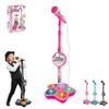 Kids Microphone with Stand, Karaoke Microphone for Kids, The All-in-One, Got Built-in Music, Colorful Lights, Echo Effects, Toddler Microphones, for Christmas and Birthday Girls and Boys (Color-A) view 1