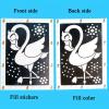 20 Sheets Kids Dot Coloring Book DIY Color Dot Cartoon Animal Drawing Mosaic Puzzle Stickers Children Learn Creative Educational Toys (Black) view 4