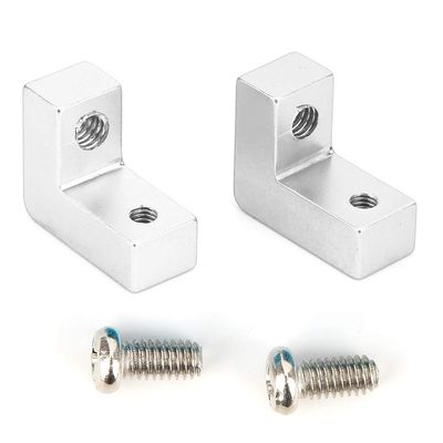 2pcs Servo Plate Aluminum Alloy Servo Mount, RC Servo Mount for RGT 136100 1/10 RC Car, High Strength Lightweight Servo Plate with Screws, Durable Replacement Part for Horizonte EC (Silver 680023S)