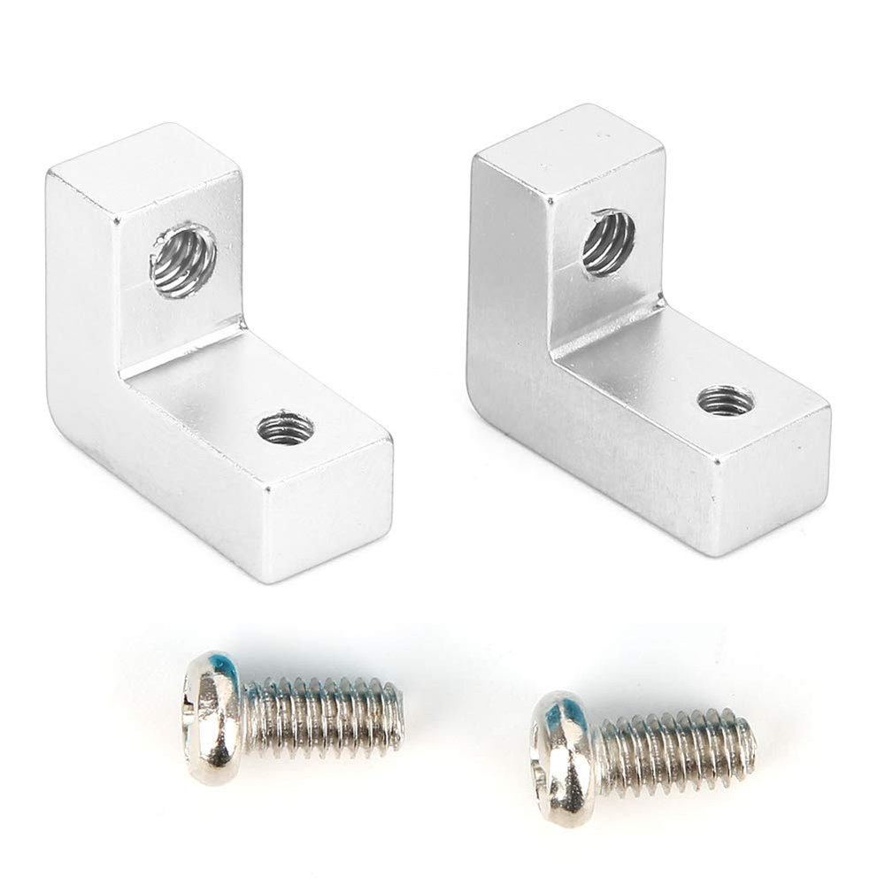 2pcs Servo Plate Aluminum Alloy Servo Mount, RC Servo Mount for RGT 136100 1/10 RC Car, High Strength Lightweight Servo Plate with Screws, Durable Replacement Part for Horizonte EC (Silver 680023S)