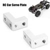 2pcs Servo Plate Aluminum Alloy Servo Mount, RC Servo Mount for RGT 136100 1/10 RC Car, High Strength Lightweight Servo Plate with Screws, Durable Replacement Part for Horizonte EC (Silver 680023S) view 2