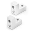 2pcs Servo Plate Aluminum Alloy Servo Mount, RC Servo Mount for RGT 136100 1/10 RC Car, High Strength Lightweight Servo Plate with Screws, Durable Replacement Part for Horizonte EC (Silver 680023S) view 3