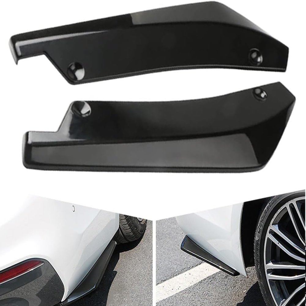 BEIBEINOYA Rear Bumper Diffuser Spoilers for Lexus ES GS-450H GX IS-300 NX-300H RC-300 RX-350,Rear Bumper Lip Side Corner Spoiler Kit,A/Black