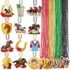 90shine 36 Pcs Kentucky Horse Derby Necklace Party Supplies - Horsing Racing Themed Beads with Pendant Accessories for Adult Women Men Decorations view 1