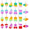 24 Pcs Valentine's Day Mini Pop Keychain Fidget, Autism Bubble Stress Relief, Party Favors Valentine Prizes Stocking Stuffers Gifts view 1