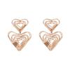 6 * 4.3cm Retro Hollowed Out Heart-Shaped Earrings,golden,6 * 4.3cm view 1