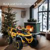 12V Kids Ride-On Truck UTV, 2-Seater Electric Vehicle with Remote Control, 3-Speed Options, Shock Suspension, Flashlights & Music Player, ASTM/CPSIA Certified Ride-On Car for Boys & Girls, Yellow view 4