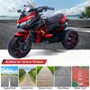 12V Electric Kids Motorcycle for 3-8 Year Old Boys Girls, 3-Wheel Ride-On Toy Motorbike with Lighting Wheels, Music Player (Connect with Phone) and Hand Drive (RED-1) view 3