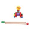 Zopsc Wooden Baby Walker Animal Push Along Toy for Toddlers Learning Walking, Classic Wooden Walking Toy, 1X Small for Baby (Colorful) view 3