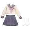niannyyhouse BJD Doll Clothes JK Sailor Suit for 1/3 1/4 1/6 Ball Jointed Dolls, Shirt Skirt Tie Hairpin Socks (B-Short, 1/6BJD) view 1