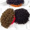arzgul Funny Curly Hair Cap for Kids Soft Cotton Blend Winter Hat for Costume Parties and Daily Use(Coffee Yellow) view 3