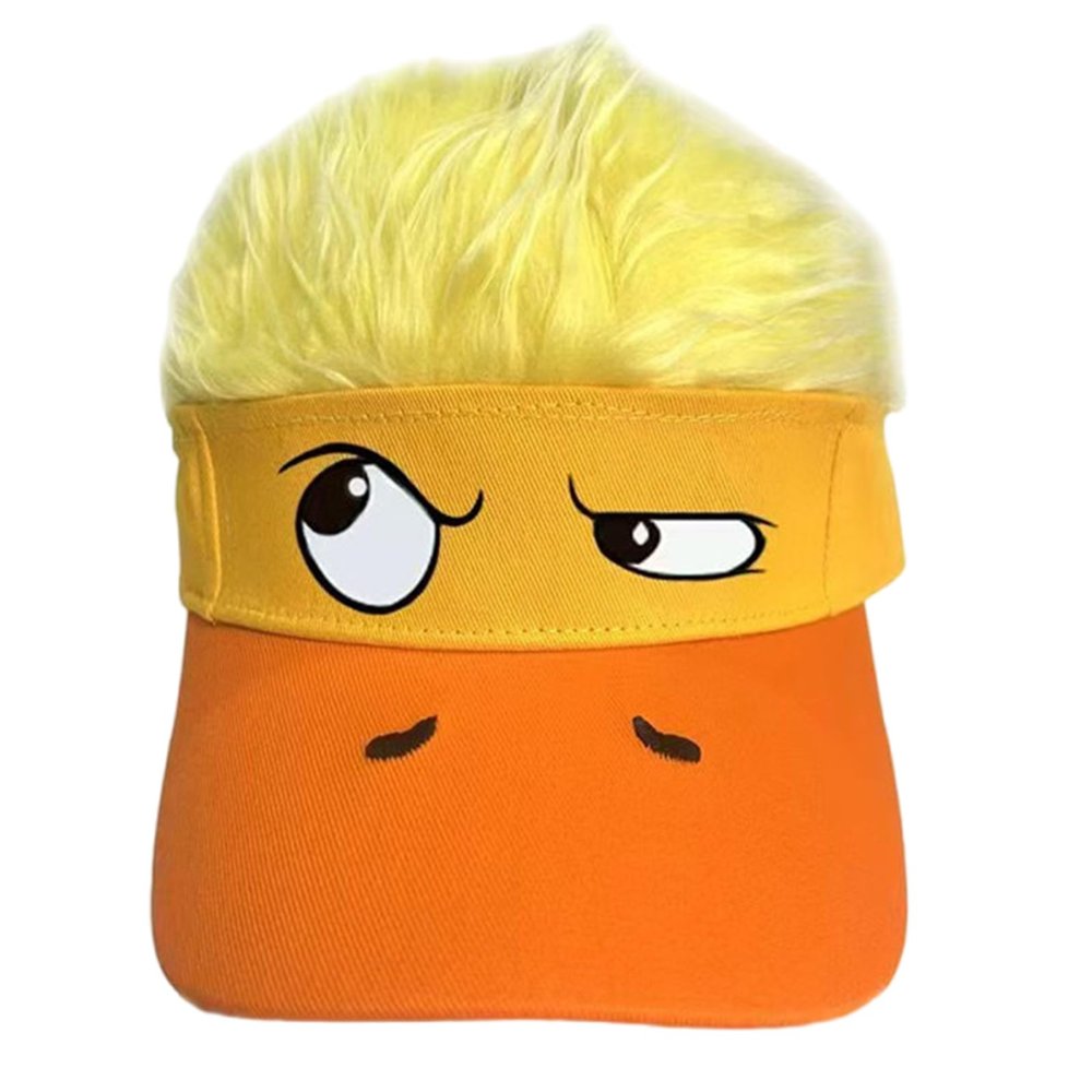 arzgul Hair Funny Wigs Baseball Cap Funny Novelty Hat for Parties Festivals and Cosplay Event Adjustable Breathable Design(Little Yellow B)