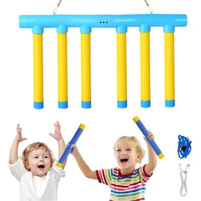 dichura Reflective Drop Stick Challenge Game, Hand Eye Coordination Reflex Training Toy, 3 Adjustable Speed Modes, Catching Sticks Game for Adults and Children (Blue)
