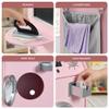 Best Choice Products Pretend Play Kids Wooden Stacked Washer & Dryer Set with Toy Laundry Storage, Space-Saving Design, with Accessories - Pink view 4