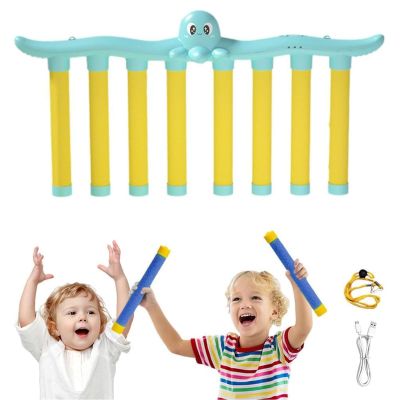 dichura Reflective Drop Stick Challenge Game, Hand Eye Coordination Reflex Training Toy, 3 Adjustable Speed Modes, Catching Sticks Game for Adults and Children (Light Blue)