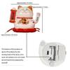 Ceramic Hand-Painted Electric Waving Arm Maneki Neko Lucky Cat - Feng Shui Fortune & Business Prosperity Decor for Home Office Shop (Red Lucky Cat for Prosperous Business and Wealth Attraction) view 2