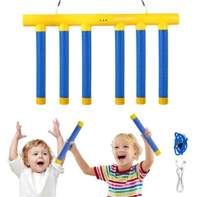 dichura Reflective Drop Stick Challenge Game, Hand Eye Coordination Reflex Training Toy, 3 Adjustable Speed Modes, Catching Sticks Game for Adults and Children (Yellow)