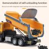 1/50 Scale Tipper Truck Alloy Diecast Toy Car Model Dump Engineering Transport Truck Sound Light Pull Back Collection Ornament Mini Scaled Vehicles Gifts for Kids view 4