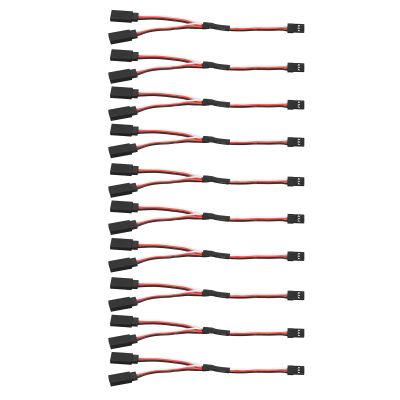 10Pc Servo Extension Cable Cord, 3 Pin Female to Male Wire Connector, Y Type Remote Control Board, Extend Driver Length with Brass for RC Cars Aircraft Robots (Y Type 150mm Female to Double Male)