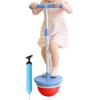 Pogoo Stick Bouncing Ball - Kids Pogoo Stick Jumping Toy with Pump | Funny Bouncing Ball Jumping Toy with Handle & Three-Position Telescopic Bar Adjustment for Indoor Outdoor (Blue) view 1