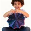 3D Printed Expanded Sensory Fidget Star Honeycomb Spiral Fractal Fidget Star with Handle Stress-Relief Spinning Tower 3D Printed Fidget Hexagon Toys Holiday (Purple Gold, 4.72in) view 2