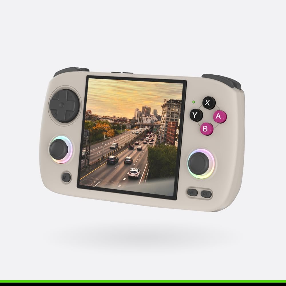 RGCube XX Handheld Game Console 3.95-inch IPS Display 35 Emulators 18K+ Preloaded Retro Video Game Console with WiFi & Bluetooth Plug & Play Gaming System (Grey-64GB)