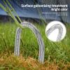 8Pcs Ground Anchor Metal Tent Pegs,Camping Ground Anchors,Windproof Tent Stakes,Fixed Fence Swing Trampoline for Garden Farm(Silver,8) view 4