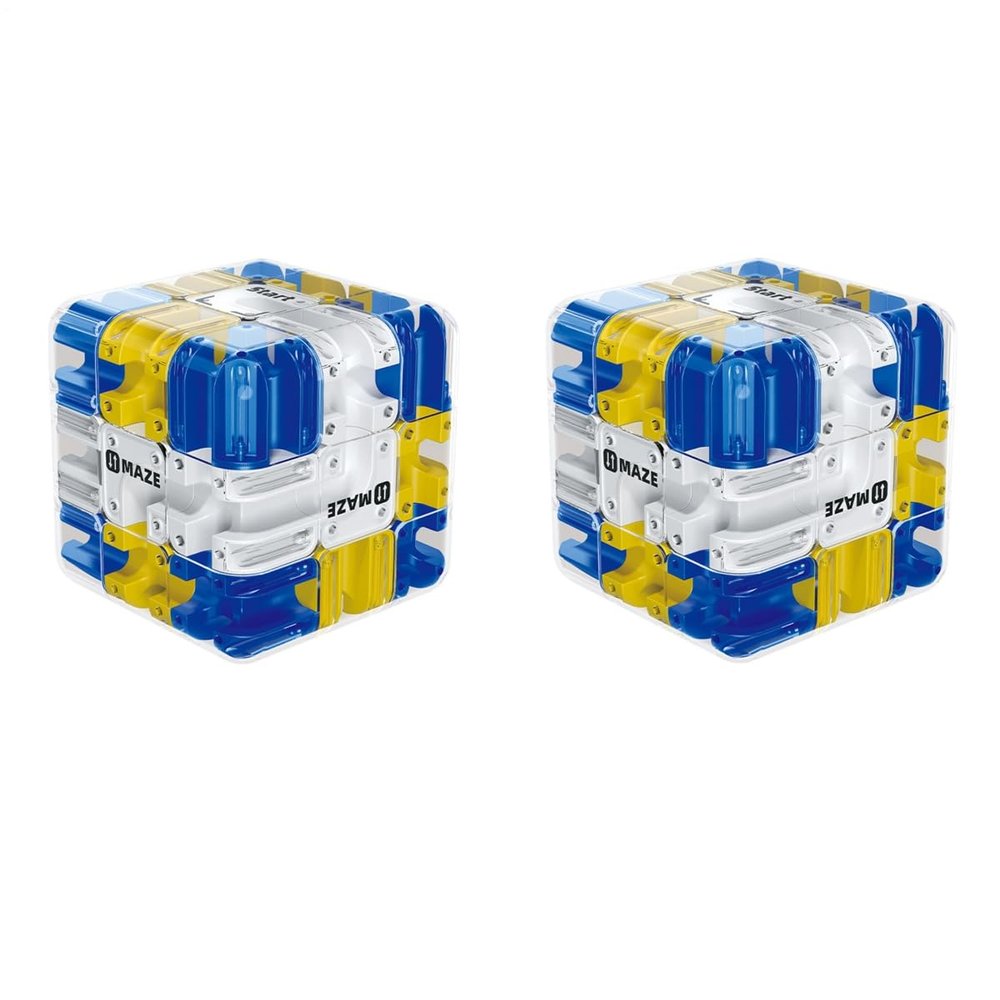 3D Maze Cube 3D Rolling Ball Maze Cube Engaging Large Labyrinth Puzzle Mazes Cubes Logic Development and Spatial Awareness Education Toy for Kids Friends Adults Teen Boys Girls (2pack )