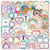 100 Pcs Calming Breathing Exercise Stickers - Waterproof Vinyl Removable No Residue Stickers, for Skateboard Fridge Laptop Phone Luggage, Suitable for Kids Girls Adults Boys(Calm-100) view 1