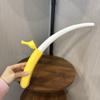 Retractable Banana Sword, 3D Printed Plastic Extendable Novelty Katana Wand, Yellow Fun Role-Playing Toy for Boys, Girls, Men, and Women (Inner White) view 2