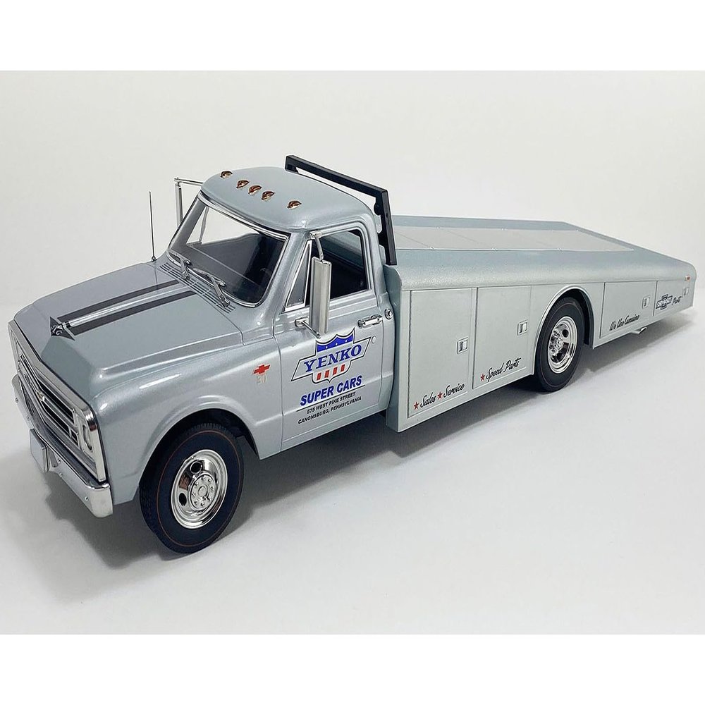 1967 C-30 Ramp Truck Super Cars Silver Metallic Limited Edition to 248 Pieces Worldwide 1/18 Diecast Model Car by Acme