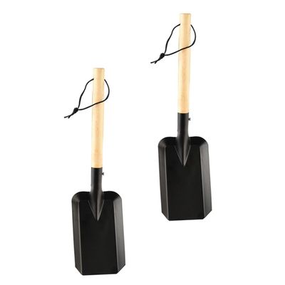 BESPORTBLE 2Pcs Outdoor Garden Shovel Lightweight Wooden Handle Planting Shovels for Digging Beach and Landscaping Tasks