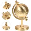 BESPORTBLE Rotating Small Copper Globe with Base Elegant Desktop Ornament for Home and Office Decor Copper Material Car and Office Decoration Accessory Stylish Idea view 3