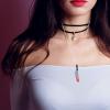 BESPORTBLE Bloody Cutter Necklace Gothic Pendant Necklace for Men and Teens Punk Style Single Wing Charm Halloween Jewelry Unique Streetwear Accessory for Boys and Friends view 3