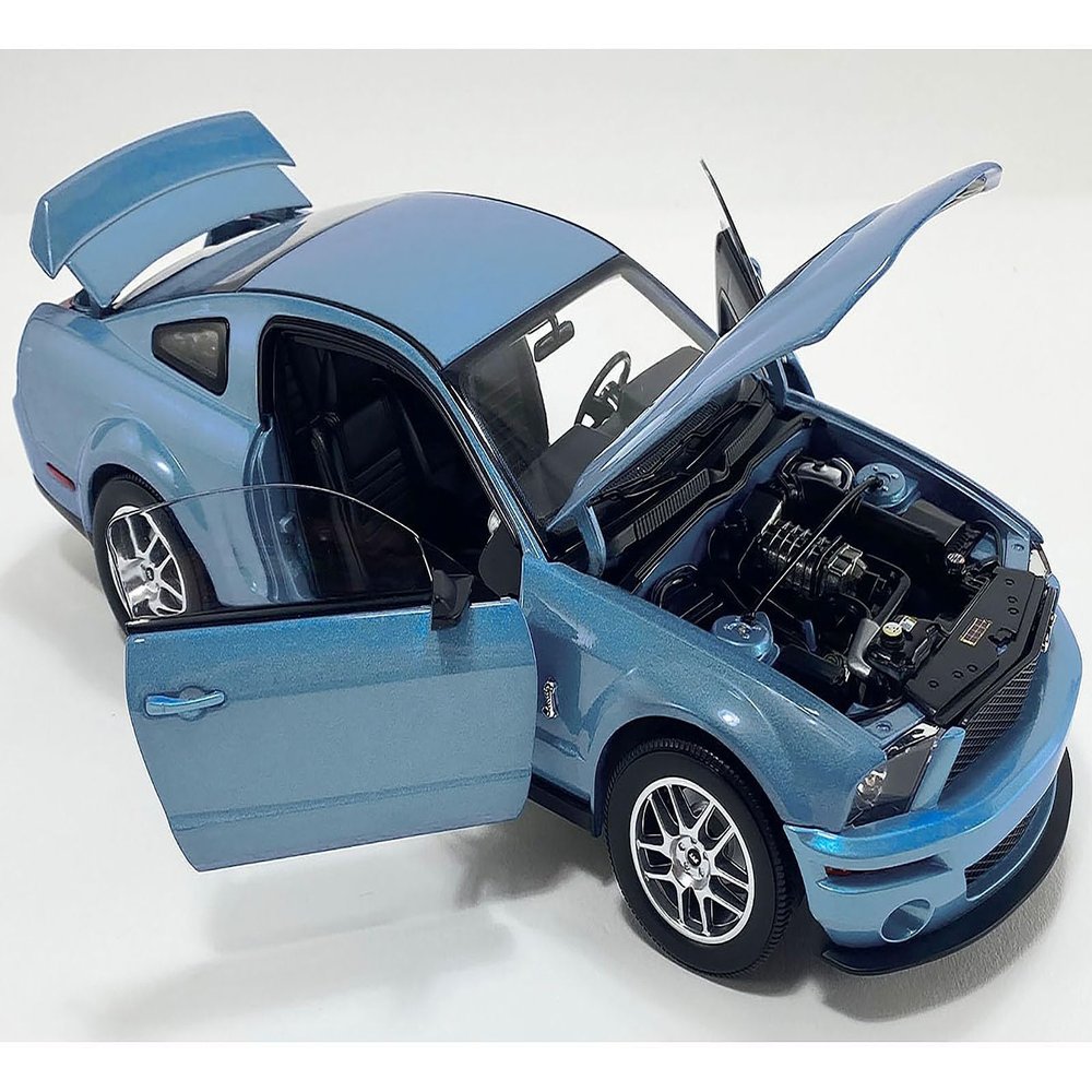 2007 GT500 Windveil Blue Metallic Shelby Collectibles Series 1/18 Diecast Model Car by Acme SC18006
