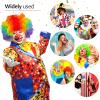 HONMEET 2pcs Rainbow Clown Wigs Lightweight Soft Curly Afro Hair Day Accessories Unisex Costume Party Wigs for Halloween Carnival Birthday Theme view 2
