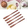 5Pcs Small Wooden Spoon Set, Safe Anti Scalding Spoon, Narrow Headed Ice Cream Spoon for Kids Food, Fine Craftsmanship Kitchen Utensils with Natural Wood Color for Home Us view 3
