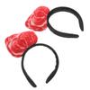 BESPORTBLE 2pcs Meat Shaped Hair Accessory Soft Comfortable Headband for Party Cosplay Photo Props Funny Food Headwear for Adults Halloween Dress Up view 1
