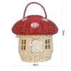 Acorn Shaped Wicker Handbag - Handwoven Rattan Straw Crossbody Bag | Mushroom Design Naturals Basket Purse(B) view 2
