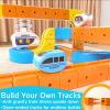Electric Train Set Cube Track for Kids Ages 4-8, Infinity Racer 3D Train for Toddlers, Track Fusion Building Toy with Anti Gravity Race Track, STEM Learning Fun Gift for Boys Girls, Include 2 Trains view 3